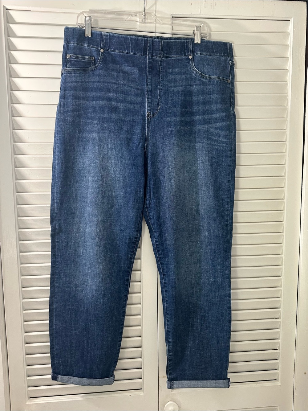 Liverpool Jeans Company The Slim pull-on Dark Blue Cropped Ankle Jeans